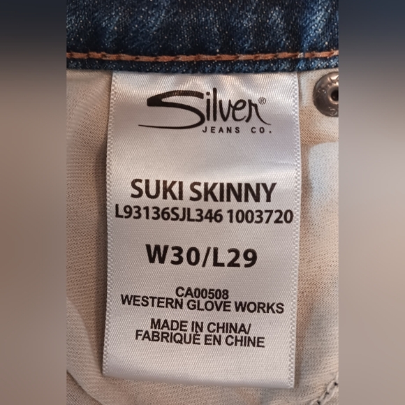 Suki Skinny Silver Jeans 30/29 - Picture 4 of 4
